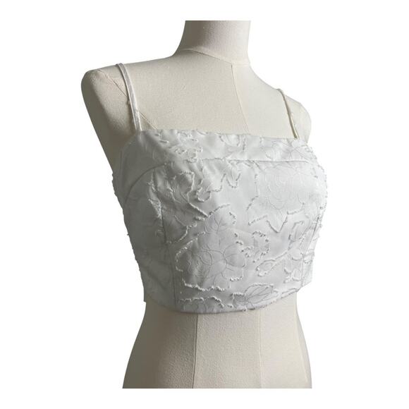 Lulu's Cropped Midriff Coquette Cottagecore Top Blouse Shirt Girly Romantic M - Picture 4 of 7